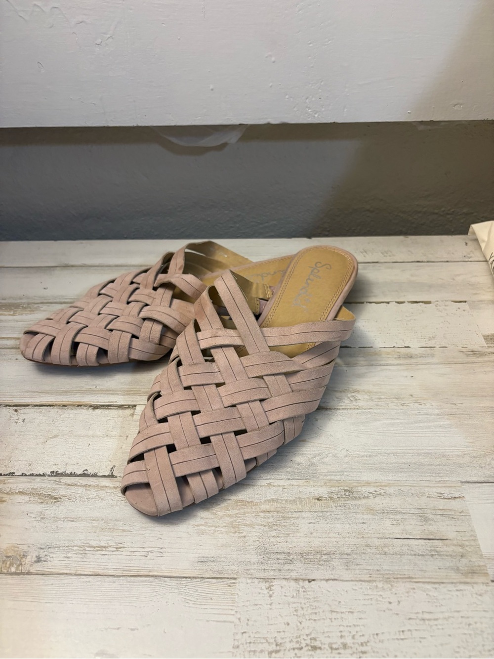 Splendid Blush Woven Slip-On Mules